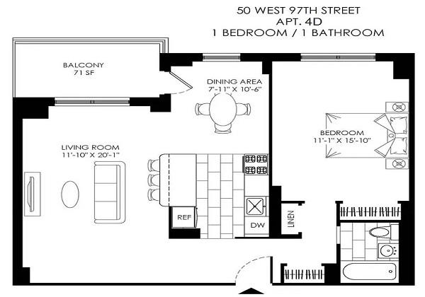 50 West 97th Street 4D Upper West Side New York NY 10025